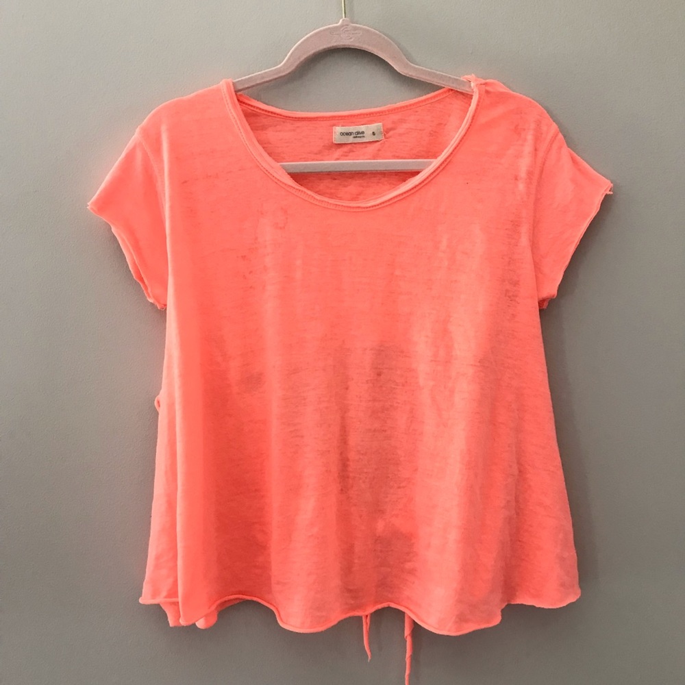 Neon Coral Ocean Drive Top